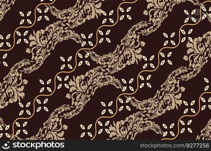 Damask repeat pattern background Royalty Free Vector Image