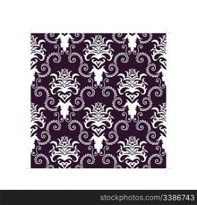 Damask seamless background for yours design use. For easy making seamless pattern just drag all group into swatches bar, and use it for filling any contours.