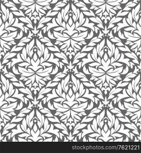Damask seamless background with retro floral elements