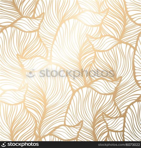 Damask seamless floral pattern. Royal wallpaper. . Damask seamless floral pattern. Royal wallpaper. Vector illustration. EPS 10. Gold leaf background