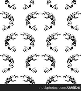 Damask seamless pattern. Damask vector floral pattern with arabesque. Floral elegant seamless vector fabric texture. Vintage decorative black seamless damask ornaments