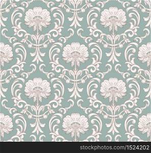 Damask seamless pattern element. Vector classical luxury old fashioned damask ornament, royal victorian seamless texture for wallpapers, textile, wrapping. Vintage exquisite floral baroque template. Damask seamless pattern element. Vector classical luxury old fashioned damask ornament, royal victorian seamless texture for wallpapers, textile, wrapping. Vintage exquisite floral baroque template.