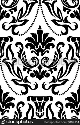Damask seamless pattern. EPS 10 vector illustration without transparency.