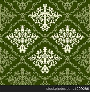 damask seamless pattern vector illustration