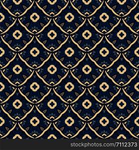 Damask seamless tiles vector design blue stylized squama pattern ornamental. Trendy oriental surface design. Blue oriental pattern for tiles and fabric. Abstract geometric vintage seamless pattern ornamental.