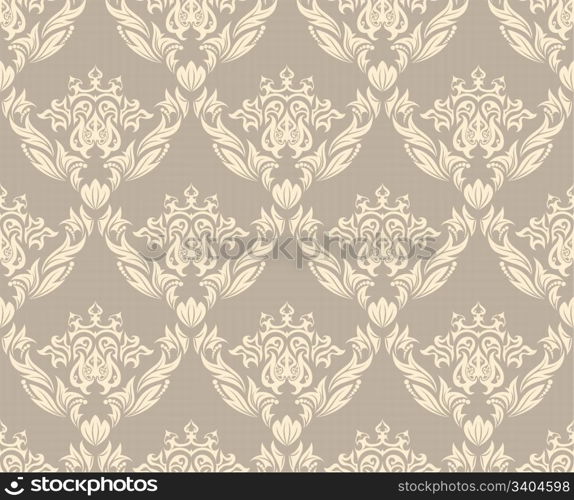 Damask seamless vector background. For easy making seamless pattern just drag all group into swatches bar, and use it for filling any contours.