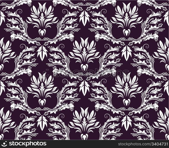 Damask seamless vector background. For easy making seamless pattern just drag all group into swatches bar, and use it for filling any contours.