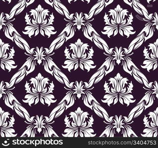 Damask seamless vector background. For easy making seamless pattern just drag all group into swatches bar, and use it for filling any contours.