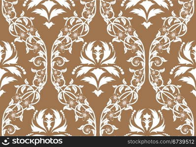 Damask seamless vector background. For easy making seamless pattern just drag all group into swatches bar, and use it for filling any contours.