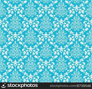 Damask seamless vector background. For easy making seamless pattern just drag all group into swatches bar, and use it for filling any contours.