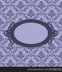 Damask seamless vector pattern with frame. For easy making seamless pattern just drag all group into swatches bar, and use it for filling any contours.