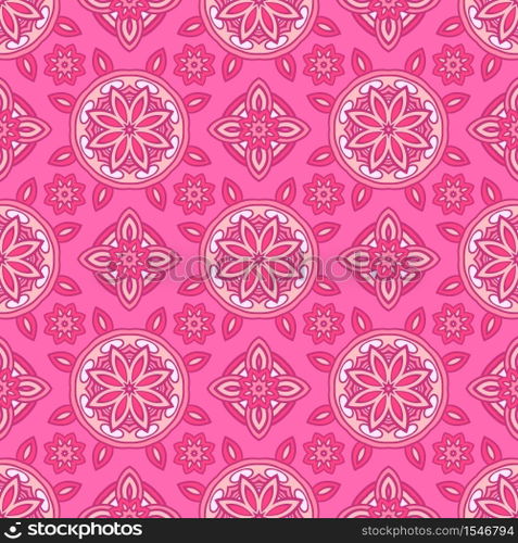 Damask vector. Seamless pattern vector. Wallpaper classical design. Abstract pink geometric vintage ethnic seamless pattern ornamental