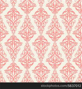 Damask wallpaper, seamless pattern. Vector illustration.