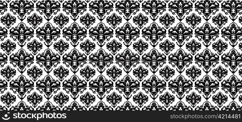 damask web banner vector illustraton