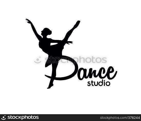 dance club logo,Ballerina in dance logo. Perfect for ballet school or studio