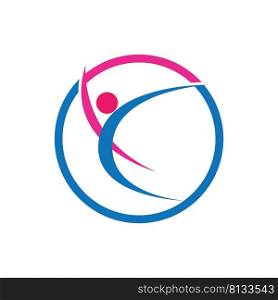 Dance logo vector design symbol