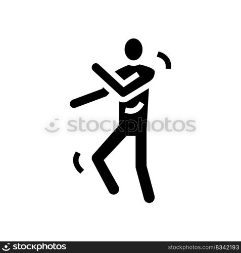 dance man silhouette glyph icon vector. dance man silhouette sign. isolated symbol illustration. dance man silhouette glyph icon vector illustration
