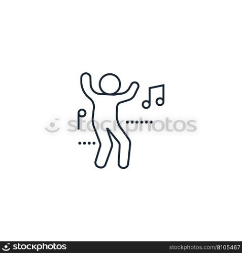 Dance music creative icon from music icons Vector Image