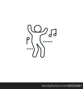 Dance music creative icon from music icons Vector Image