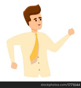 Dancing colleague icon. Cartoon of Dancing colleague vector icon for web design isolated on white background. Dancing colleague icon, cartoon style