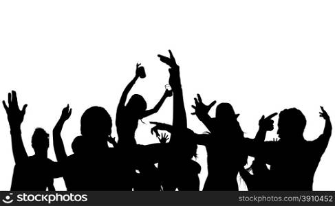 Dancing Crowd Silhouette
