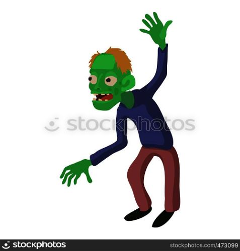 Dancing zombie icon. Cartoon illustration of zombie vector icon for web. Dancing zombie icon, cartoon style