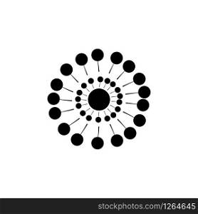 dandelion flower illustration logo vector