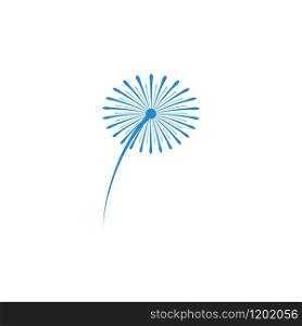 Dandelion flower illustration logo vector template