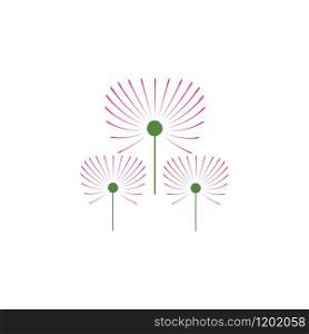 Dandelion flower illustration logo vector template