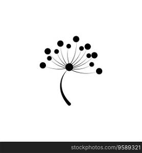 Dandelion flower logo and symbol template vector design