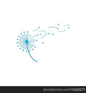 Dandelion flower logo illustration vector design