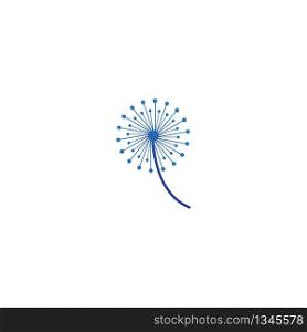 Dandelion flower logo illustration vector design