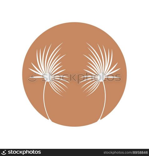 Dandelion flower logo vector and symbol template