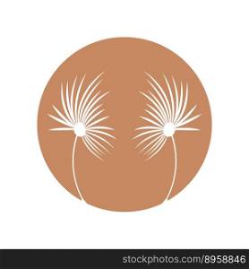 Dandelion flower logo vector and symbol template