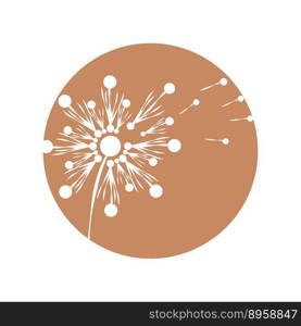 Dandelion flower logo vector and symbol template