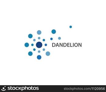 Dandelion flower logo vector template