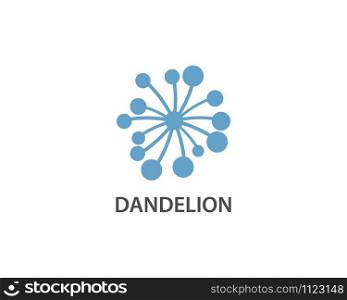 Dandelion flower logo vector template