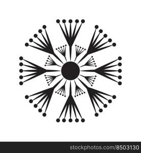 Dandelion flower logo vector template design