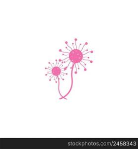 Dandelion flower vector icon.illustration logo design.