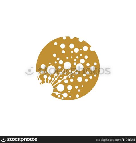 Dandelion Flower Wave Logo Template vector symbol nature