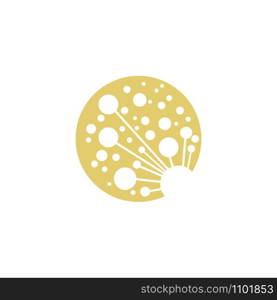 Dandelion Flower Wave Logo Template vector symbol nature