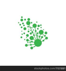 Dandelion Flower Wave Logo Template vector symbol nature