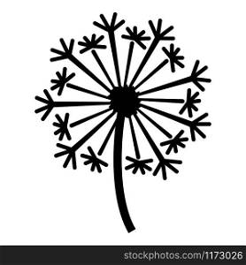 Dandelion icon. Simple illustration of dandelion vector icon for web design isolated on white background. Dandelion icon, simple style