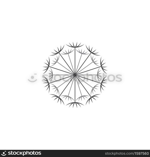 dandelion logo vector icon symbol design