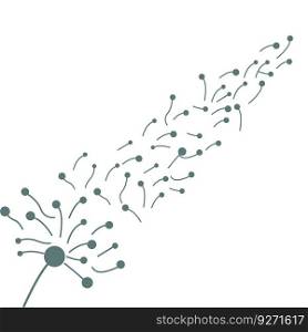 Dandelion Logo, Vector Plant Dandelion flower, Design Icon Template