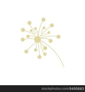 Dandelion Logo, Vector Plant Dandelion flower, Design Icon Template