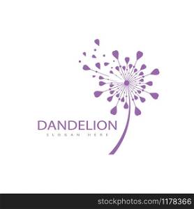 Dandelion vector icon design template