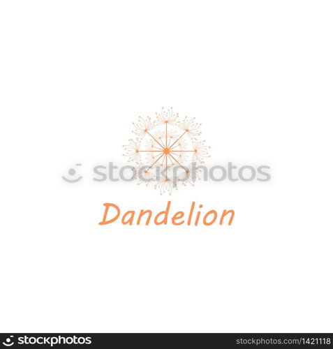 Dandelion vector icon design template