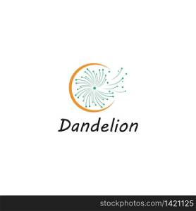 Dandelion vector icon design template