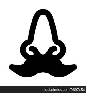 Dandy style moustache with narrow nose shape